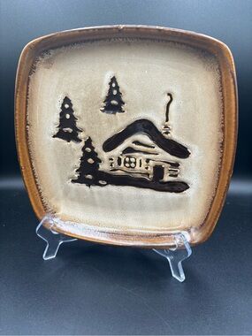 Homestudio "Woodland" 9 Inch Square Salad Plate - Mint Condition